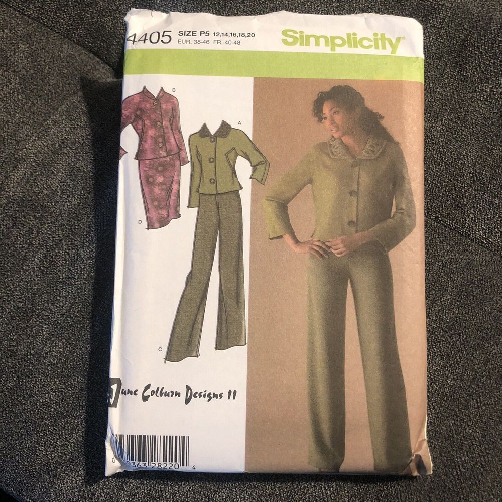 Pants Skirt Lined Jacket Sewing Pattern Sz 12 14 16 18 20 PS Buttons Simplicity